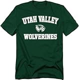 LOGOVISION Utah Valley University Campus Classic Unisex Adult T Shirt, Hunter Green, Small