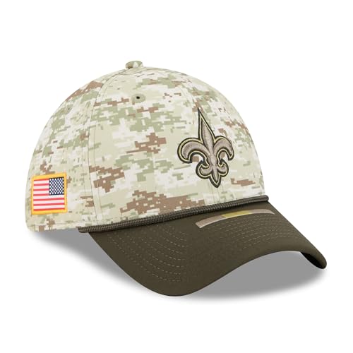 New Era Men's Camo New Orleans Saints 2025 Salute to Service 39THIRTY Flex Hat