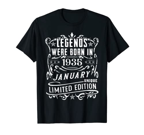 Cumpleaños Enero 1935 Edición Limitada Regalo January 1935 Camiseta