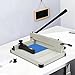 400-Sheet Guillotine Paper Cutter Heavy Duty - 1.57in Cutting Thickness Paper Cutter Guillotine Style, Hss Sharp Blade, Safety Lock+Shield, Paper Trimmer for Office/Print Shop (White)