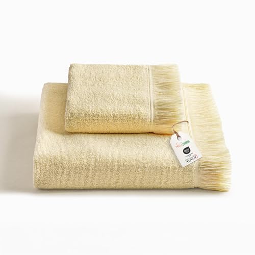 Nice Homeit - 2 Toallas Para Cara Y Manos, 60x100 Toallas Para Invitados, 100 Algodón, Suave, Ligera Y De Secado Rápido. Fabricada En Italia Beige Nice Homeit - 2 Toallas Para Cara Y Manos, 60x100 Toallas Para Invitados, 100 Algodón, Suave, Ligera Y De Secado Rápido. Fabricada En Italia Beige