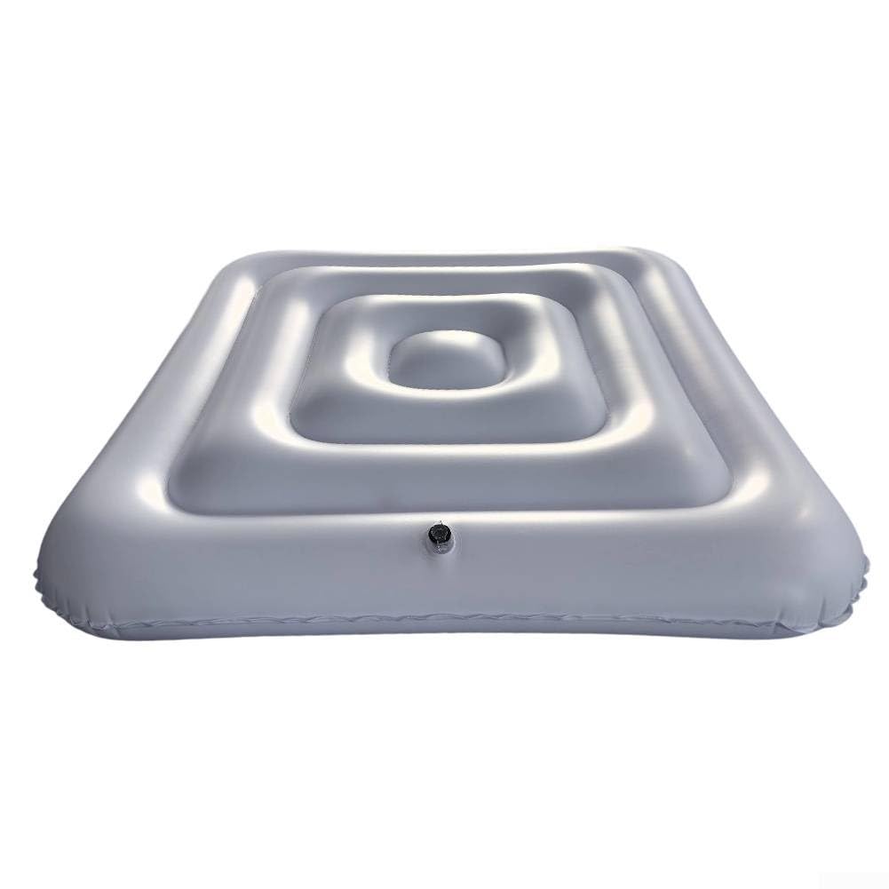 Copertura Gonfiabile 135 cm Quadrata per Spa Coperta Isolante in PVC Resistente alle intemperie Protezione Esterna Bianca (Bianco B)