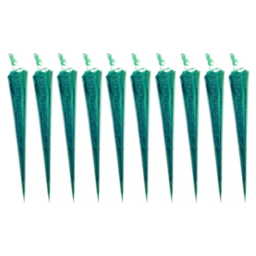 CRAFT BASKET® Waterproof Glitter Liquid Paste Cones for Art & Craft, Lippan Art, Mirror Work, DIY Activities, Decoration, Smooth Flow, Long-Lasting Shine, Multi-Purpose (Sea Green, 10 pcs)