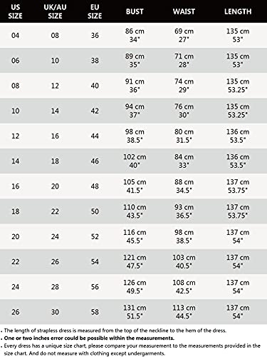 Ever-Pretty Vestiti da Ballo Tracolla Regolabile