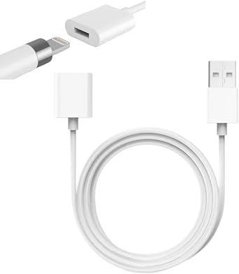 for Apple Pencil ChargeriPencil Charging Adapter 20 Mins Full Charge Compatible with Apple Pencil 1st Generation,1FT/1 Pack iPencil Accessories for Apple 1 Pen Gen