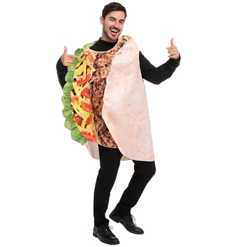 Spooktacular Creations Adult Realistic Taco Costume for Halloween, Costume Party, Trick or Treating, Cosplay Party (X-Large)