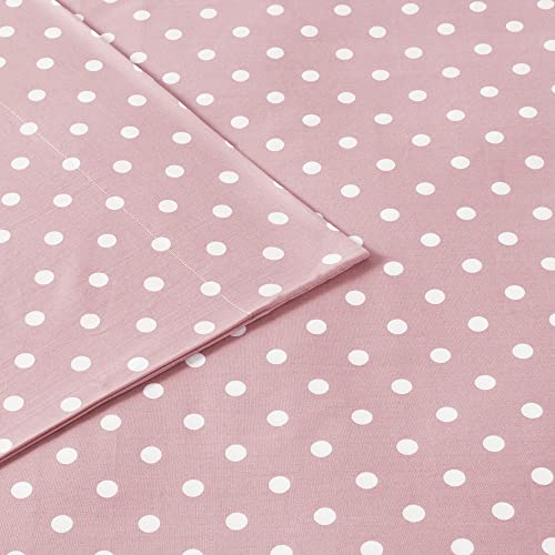 Mi Zone Pink Polka Dot Cotton Percale Sheet Set #TOP25