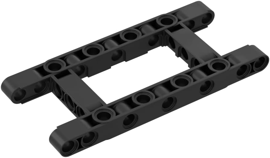 Gobricks 64178 Shaft Bolt Connection Technic Beam 5x11 Open Center Frame Thick 10 Pieces GDS-1001 Compatible with Lego Building Blocks Color:Black 080