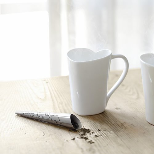 Taza Alessi To en porcelana color plateado miniatura 7