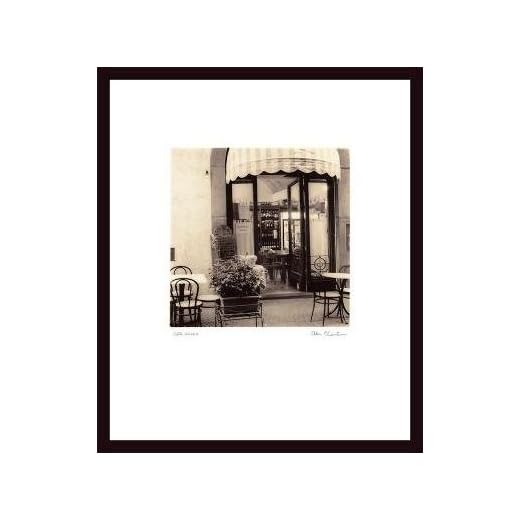 Caffe, Umbria, framed black wood, white matte