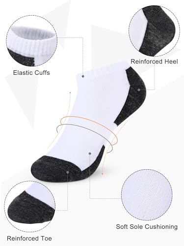 Image of Foaincore 60 Pairs Ankle Socks Bulk for Men Women, Low Cut Breathable Cushioned Athletic Running No Show Socks Multipack