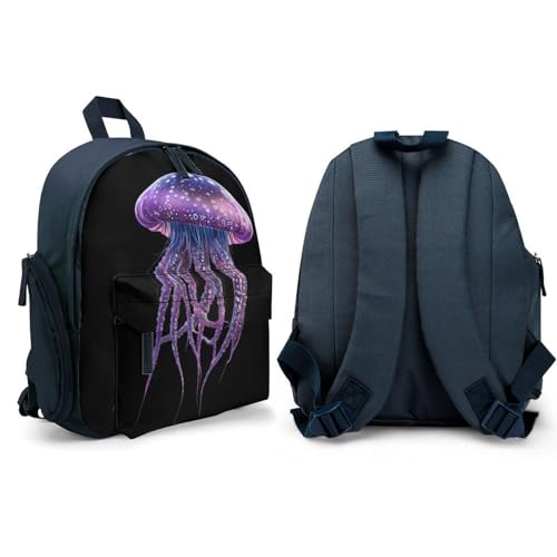 Funny Jelly Fish Cute Backpack Small Daily Daypack Travel Shoulder Bag with Adjustable Strap Graphic Print4