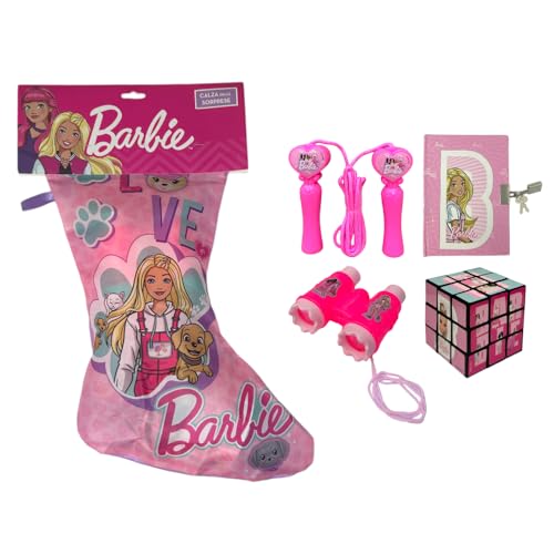 Calza della befana con Accessori Barbie calzettone con 4 Giochi per Bambini