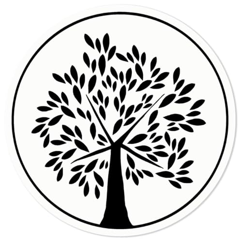 Azeeda Small 100mm 'Tree of life' Clear Static Window Cling Sticker/Decal (Black) (WC00111369)