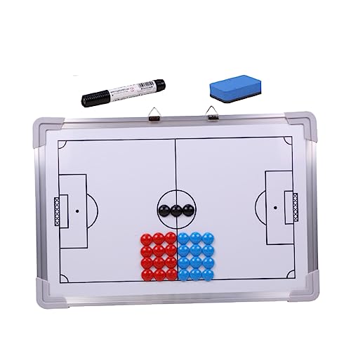 Abaodam 27Pcs Aluminum Alloy Magnetic Football with Magnets Eraser and Marker Wall Mountable Training Aid for Soccer Practice and Strategy Planning