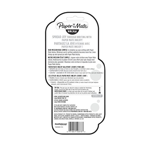 Image of Paper Mate InkJoy 300RT Retractable Ballpoint Pens, Medium Point, Assorted, 4 Pack (1945906)