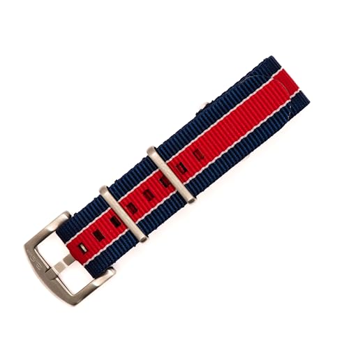 Image of BluShark - Original Collection Military-Style Waterproof Watch Strap, Fits All Timepiece Brands, Durable Nylon Wristwatch Accessories with Stainless Steel Buckle - 18mm, 20mm, 22mm & 24mm Watch Bands