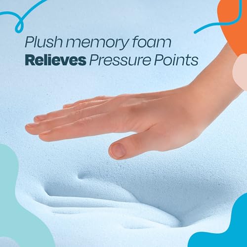 Image of Linenspa Memory Foam Mattress Topper, Full Size - 4 Inch Gel Infused Memory Foam - Plush Feel - Cooling and Pressure Relieving - CertiPUR Certified