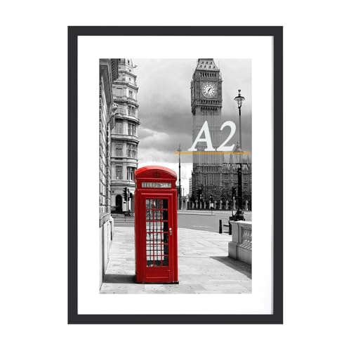 A2 Picture Frame 1Pack A2 Black Picture Frames 42 x 59.4cm A2 with Wall Mountable