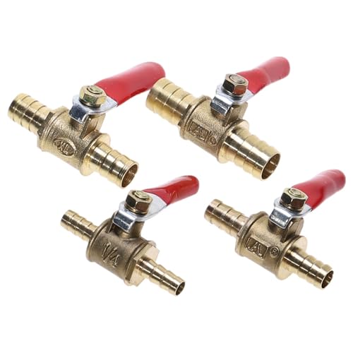 Válvula de bola de cierre rápido de latón para mangueras de 8 mm 4