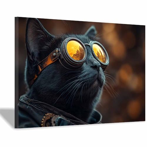 Art mural animal steampunk noir deco moderne chambre et bureau
