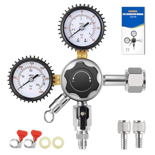 Dual-Stage CO2 Regulator with Locking PSI Control