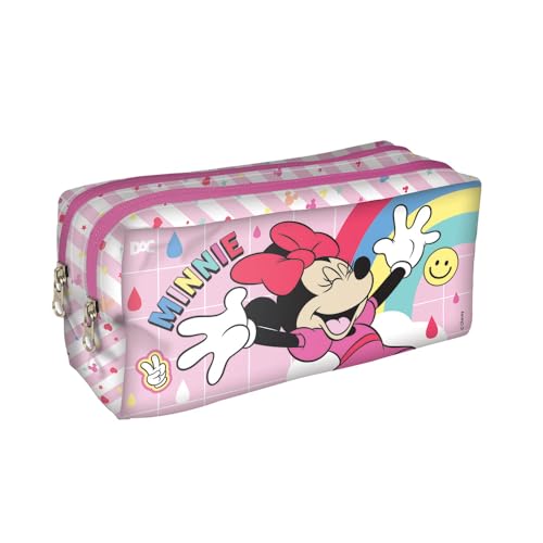 DAC - Estojo Duplo com 2 Zíperes em Tecido - Minnie