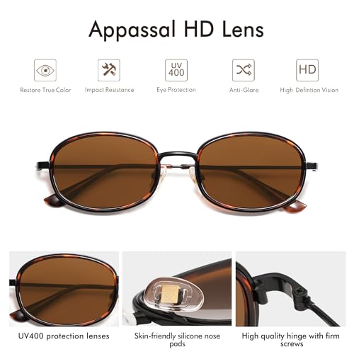Retro Oval Sunglasses for Women Men Trendy Large Round Y2k Sunnies AP3681