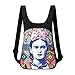 Akitai Frida Kahlo Rucksack aus Segeltuch mit Portraitdruck, niedlicher beutel für Damen, modisch, Gypsy Bohemian Tasche