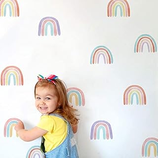 Rainbow Wall Sticker Stickers Easy Peel and Stick Wall Nursery Bedroom Wall Decor,Window Decal for Kids Bedrooms, Nursery, Baby Room, Play Room, Kids Room, Removable Vinyl Stickers(A2)