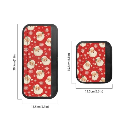 Image of Refrigerator Door Handle Covers Set of 6 Kitchen Electrical Appliance Decor Handles Keep Clean Anti-Slip Fridge Accessories for Christmas Home Decor, Santa Claus Snowflake Red