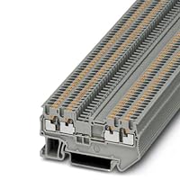 PHOENIX CONTACT PT 1,5/S-QUATTRO Durchgangsklemme, Grau, 500 V, 17.5 A, 4 Anzahl der Anschlüsse, 0.14 mm² - 1.5 mm² Querschnitt, Push-in-Anschluss, 50 Stück