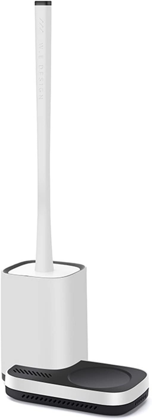 Toliet Bowl Brush and Holder Cleaner Tools Set Wall Mounted Toilet WC Accessories for Bathroom Cleaning and Storage Plunger(White)