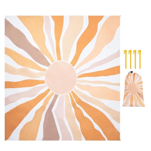 Genérico Manta de Playa | Manta Impermeable 210x200 Cm para Picnic Camping Y Viajes | Accesorios de Camping Portátiles de Secado Rápido y Ligeros para Festival, Jardín y Exterior