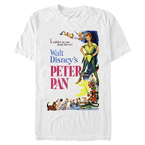 T-shirt homme Disney Peter Pan vintage en coton doux