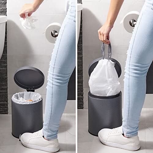 Plasticplace TRA155WH Code F Compatible (100 Count) │ White Drawstring Garbage, Liners 6.5 Gallon / 25 Liter │ 21.75" x 20" by Plasticplace - Image 2
