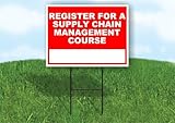 Register for a Supply Chain Management Course Write On Me Red 18x24 in Single Sided Yard Road Sign w/Stand