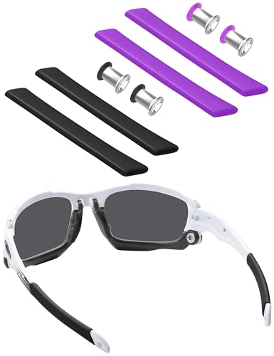 Image of BLAZERBUCK Replacement Earsocks & Bolt for Oakley Jawbone /Racing Jacket /Split Jacket Sunglasses - Black + Purple