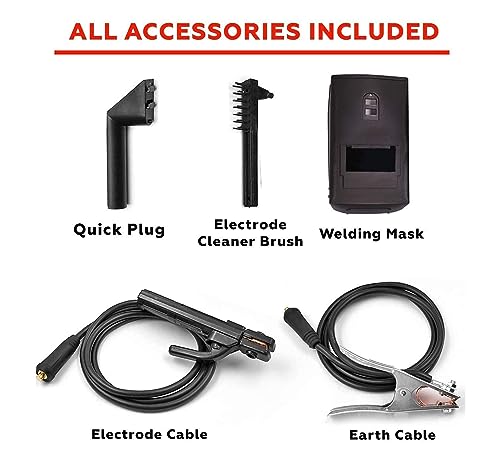 Image of JPT 200Amp MMA /Arc Welding Machine | IGBT With Digital Display | 200A With Hot Start And Anti-Stick | Welding Accessories & Mask