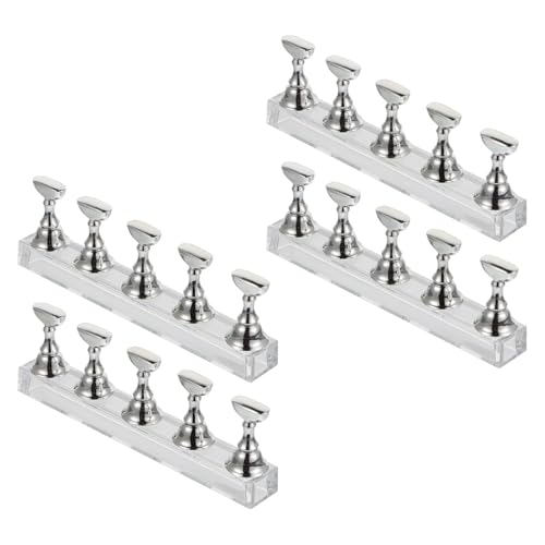 Soporte acrílico para uñas 4 pcs para práctica y exhibición miniatura 1