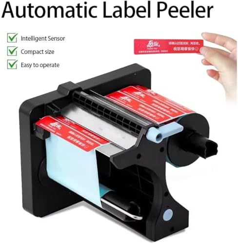 Label Dispenser Machine, Fully Automatic Label Peeling & Rewinding, Adjustable Speed for Self-Adhesive, PET, PVC Labels, Width Range 20mm-130mm