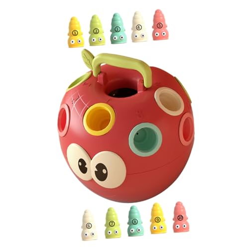 Jeu de ver de pomme éveil garçon fille POPETPOP jouet éducatif et d'association de couleurs