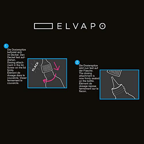 Elvapo 50x50ml Selbst-Mischer-Set + 5X Trichter + 5X Pipette + 50 Etiketten | Dosierflaschen mit Dropper für E-Liquids – Bild 4
