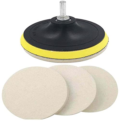 Image of DIY Crafts 2 Pcs, 2 inch inch Only Felt Pad, 18x Mini Buffing Polish Detail Polisher Pads On Rotary Tools,Cordless Drill, Polisher Tool for Tight Area Detailing (2 Pcs, 2 inch inch Only Felt Pad)