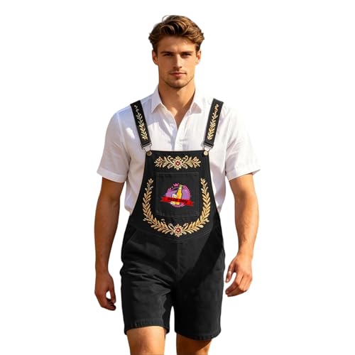 Short à bretelles fête de la bière homme extensible contre la chaleur en festival