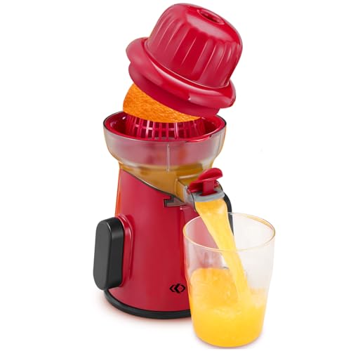 KEOUKE Manual Citrus Juicer Tower Red - Detachable with Juice Sto...