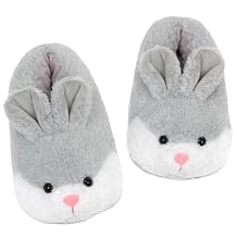 Classic Bunny Slippers - Womens Cute Animal Rabbit Plush Slippers - Funny House Shoes - Easter, Thanksgiving & Christmas Gifts