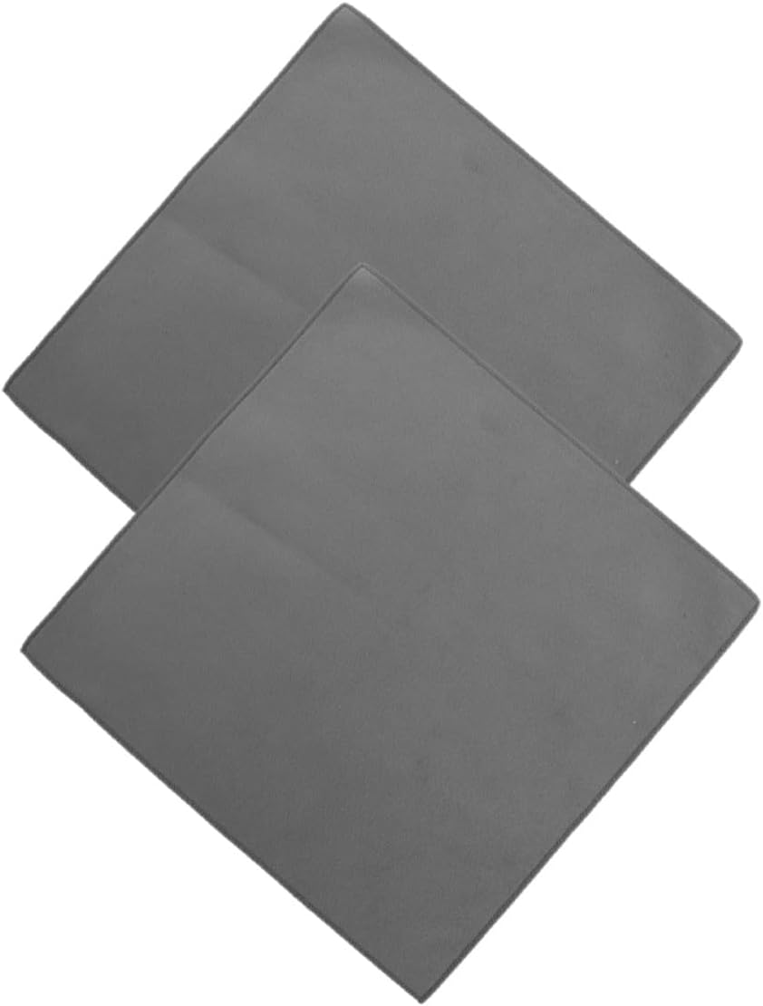 2pcs Thick Double-Sided Gray Microfiber Car Drying Towels 30x30cm High Absorbent Car Wash Cloths for Interior and Exterior Cleaning Automotive Detailing