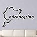 JXAA Nurburgring Pista de Circuito Coche Pegatinas de Pared para los Niños Dormitorio Decoración Vinilo Wallpaper Calcomanías Etiqueta de la Sala 68X57 cm