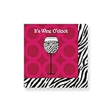 Design Design Wine O'Clock Cocktail Napkins, Multicolor